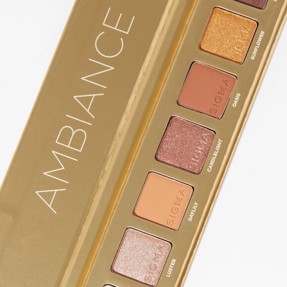Sigma Beauty Ambiance Eyeshadow*Palette~7 Luminous Neutral & Gold Shades NIB - Picture 3 of 11